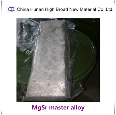 Alliage principal MgSr5 MgSr10 MgSr15 de strontium de magnésium d'alliage principal de gigaoctet