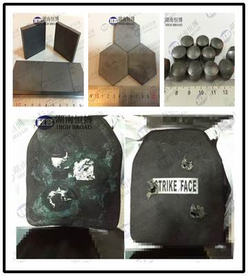 Les plats ballistiques utilisent des matériaux tel les plats à l'épreuve des balles de carbure de bore/silicium