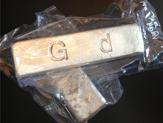 Métal de gadolinium de terre rare en métal de gadolinium de la pureté 99,5 pour l'additif