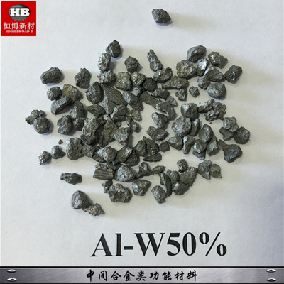 Les poudres en aluminium de granules d'alliage principal de tungstène d'AlW50% pour ajouter des alliages en métal, augmentent la représentation d'alliage d'aluminium
