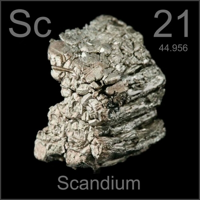 CAS 7440-20-2 métal 99,9 de scandium de Sc 2,99 g/cm3