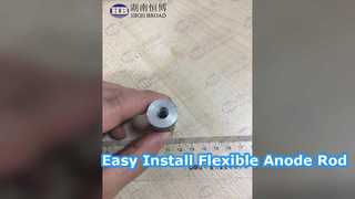 Tige d'anode flexible en magnésium pour chauffe-eau dans des espaces restreints