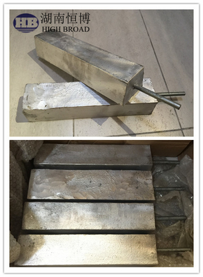 Zn d'Al dans l'anode en aluminium d'alliage utilisée dans les eaux fraîches et saumâtres de sel