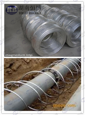 L'anode de magnésium de ruban pour le souterrain sous la terre canalise des réservoirs de tuyaux d'acier