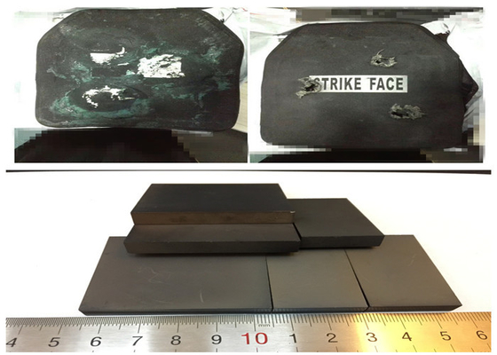 Carreau de céramique ballistique de carbure de bore/carreau de céramique carbure de silicium typique pour le plat de preuve de balle
