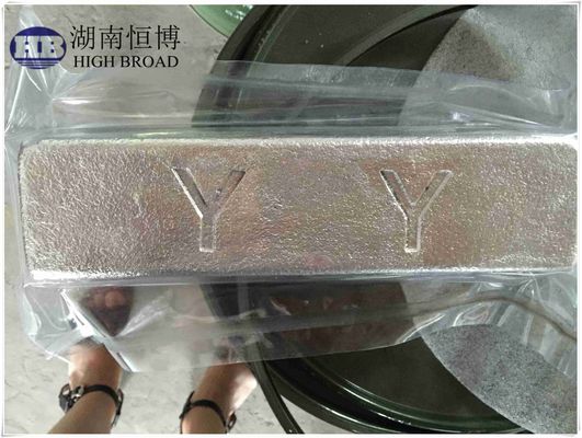 MgY30 Maître alliage d'yttrium de magnésium à teneur en yttrium de 30% pour le raffinage des grains et haute pureté 99,5%