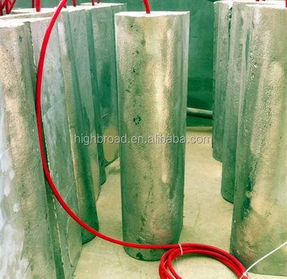 Anodes à tiges résistantes à la corrosion Alliages d'aluminium et de zinc pour applications industrielles