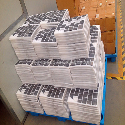 Carreaux à l'épreuve des balles noirs résistants au feu de 12x12 pouces avec conception d'entrelacement pour une protection balistique ultime