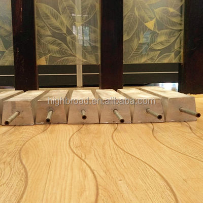 Anode de magnésium courant personnalisé avec forme trapézoïde D et certification ISO9001 / ROHS Prévenir ou ralentir la rouille des structures en acier