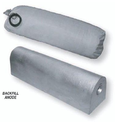 Anodes remblayés M1C certifiés ISO9001, 17 lb, 32 lb, 60 lb, avec surface lisse pour la protection cathodique des pipelines