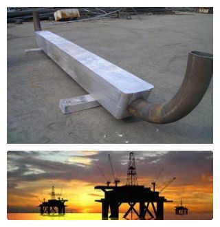 Anode d'aluminium à haute résistance à la corrosion pour l'eau de mer et les structures offshore Anode de réservoir de ballast en aluminium utilisée pour empêcher la corrosion des structures en acier dans l'eau de mer et l'eau saumâtre