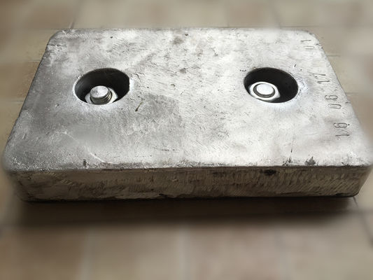 Anodes d'aluminium haute résistance à la corrosion Système de protection cathodique Plateformes de forage offshore, fondations d'éoliennes et installations portuaires