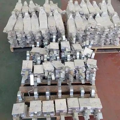 AL Alloy système d'anode sacrificielle pour un contrôle et des performances optimaux de la corrosion coulée à partir d'alliage à haute tension et à haut potentiel répondant à la norme GALVALUM III