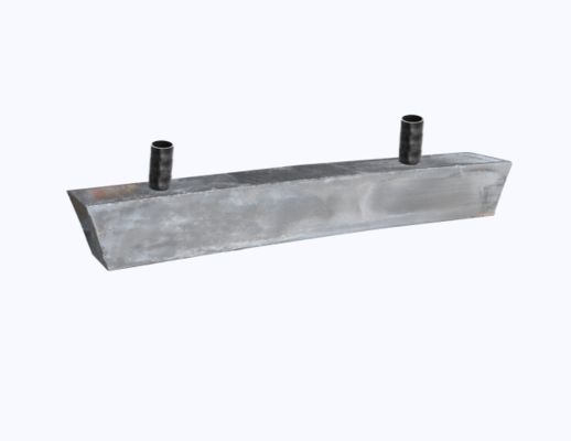 Anode d'aluminium montée à flush avec tige solide Insert pour la protection cathodique au large de la côte plus conforme à la forme géométrique de la structure et a moins d'effet sur la résistance