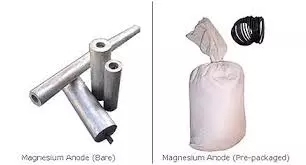 Anode sacrificielle coulée 9D3 17D3 32D5 Anode de magnésium pour M1C 17 Lbs 32 Lbs 60 Lbs Anodes remplies en arrière
