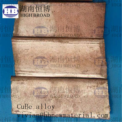 Alliage maître cuivre-béryllium avec 3%, 4% et 5% de béryllium pour des propriétés mécaniques améliorées