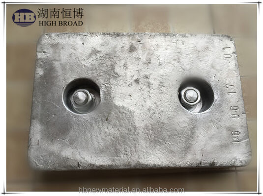 Anode sacrificiel en alliage coulé de magnésium, aluminium et zinc le plus vendu pour la protection cathodique des équipements de navires