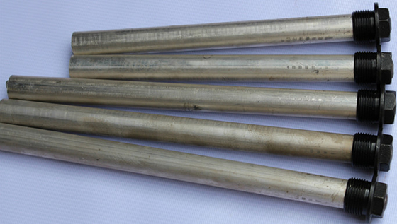 Tiges d'anode extrudées rondes pour chauffe-eau, tige d'anode en aluminium pour chauffe-eau, tige d'anode pour traitement de chauffe-eau se sacrifie pour prévenir la corrosion à l'intérieur du réservoir