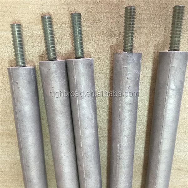Anode sacrificiel en aluminium pour chauffe-eau, filetage 3/4 NPT, longueur 900 mm, alliage Al-Zn-Mg de 2,5 kg