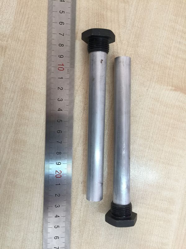 Barre d'anode solide en alliage d'aluminium de 21 mm 3/4 NPT 600 mm Protection contre l'eau dure pour chauffe-eau à eau dure
