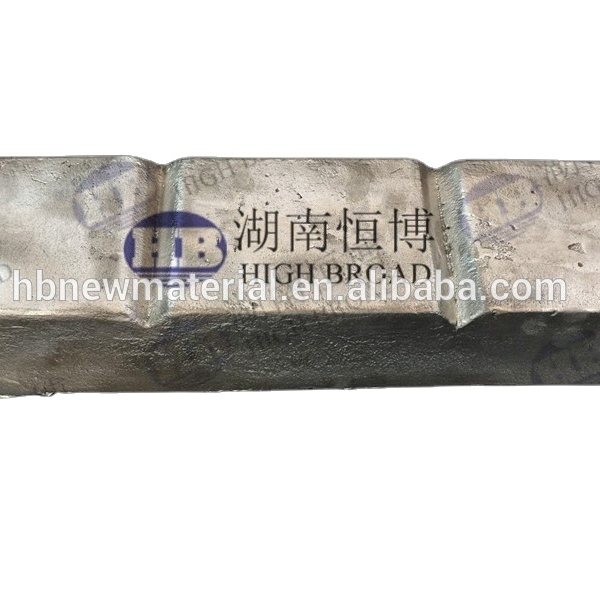 Lingot de métal d'apport AlCu avec 50% de cuivre pour l'affinage du grain dans les applications aérospatiales