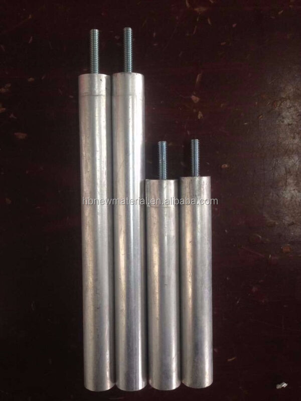 Tige d'anode légère en magnésium, noyau en aluminium, 33 pouces, 0.75 pouces de diamètre pour les systèmes d'eau de précision aérospatiale