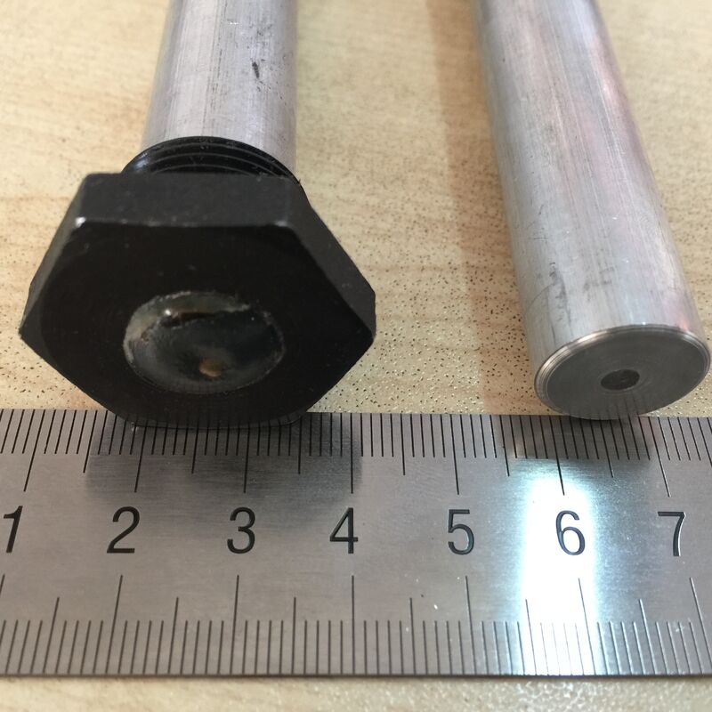35 mm alliage de magnésium à haute résistance à l'usure Hex Anode Rod M27 Thread 1200 mm Marine Grade pour le condensateur marin