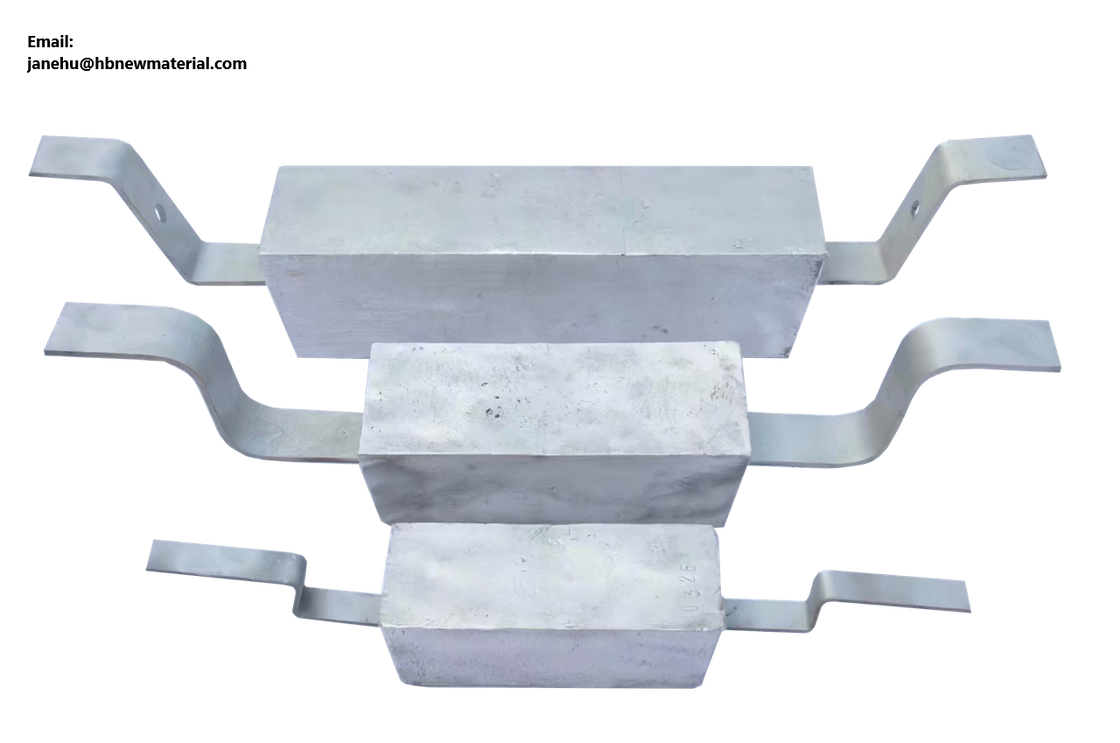 Anode sacrificielle d'alliage d'aluminium-zinc-indium à haute capacité pour les applications d'eau de mer et de sol humide
