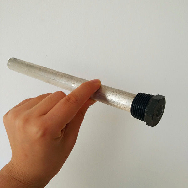 Tige d'anode en alliage d'aluminium de 25 mm, robuste, 1 NPT, 1200 mm, protection à grande échelle pour chaudière industrielle