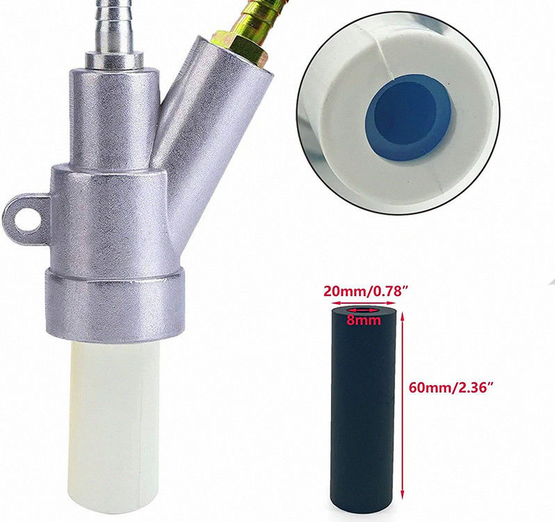 Assemblage de pistolet à sablage avec noyau de buse B4C remplaçable avec dureté HRA 93+ et prise ergonomique